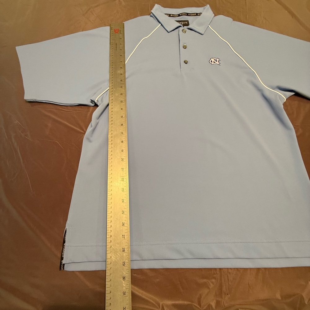 FootJoy Blue and White UNC Polo Active Golf Shirt Size Large - Picture 10 of 10